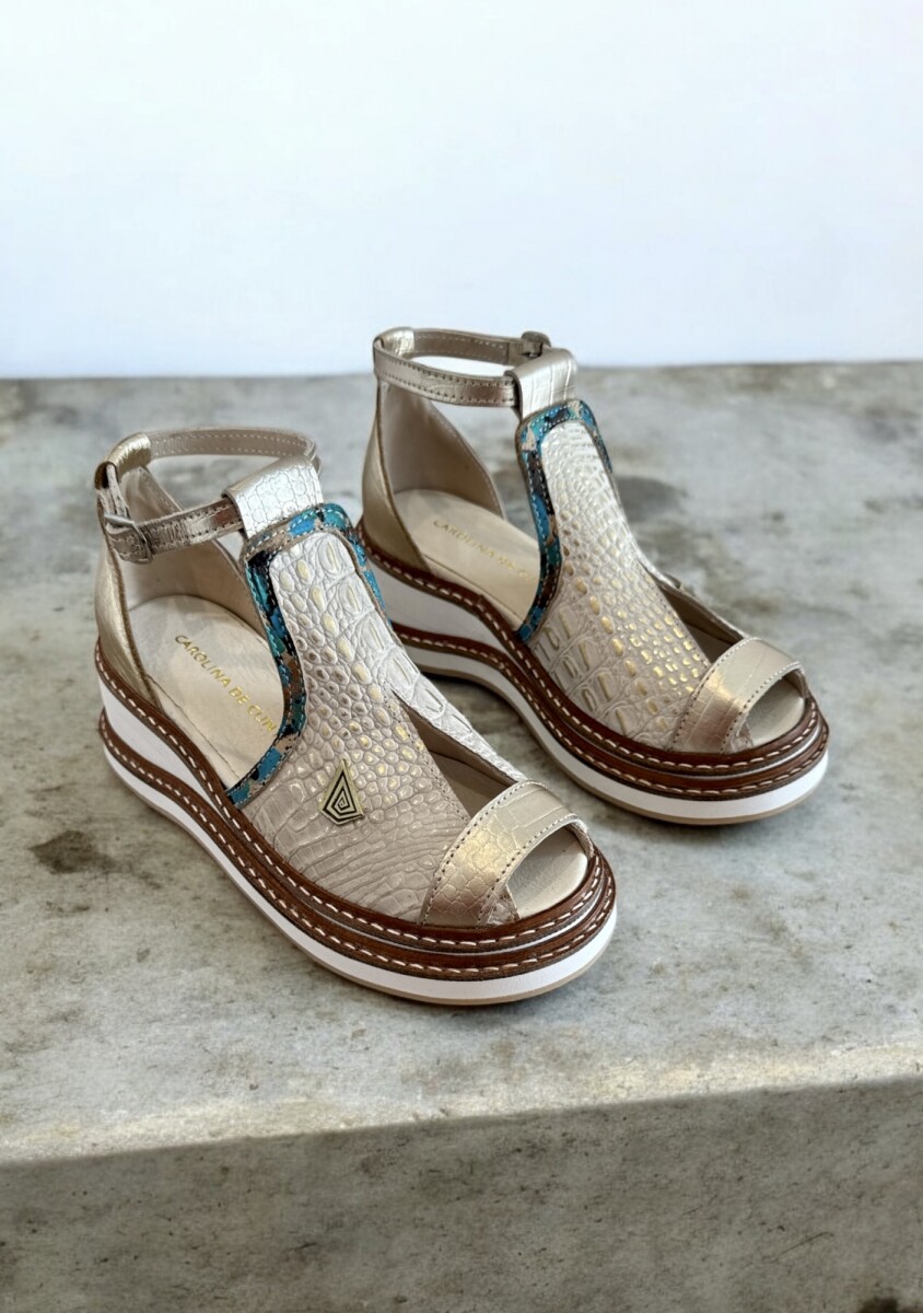 Sandalias GALA De Cuero Con Arte Pintado A Mano. 