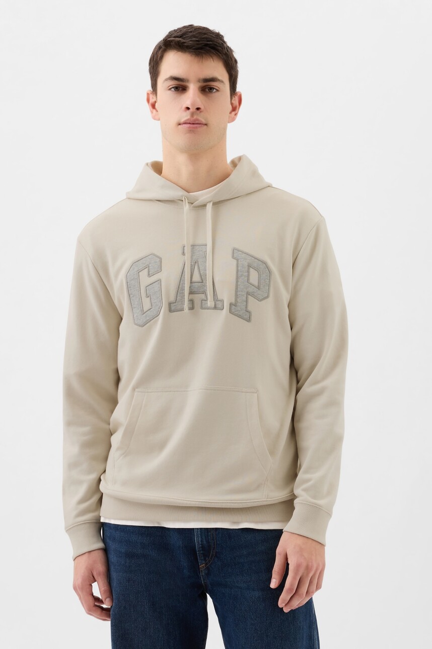 Canguro Logo Gap Sin Felpa Hombre Unbleached White