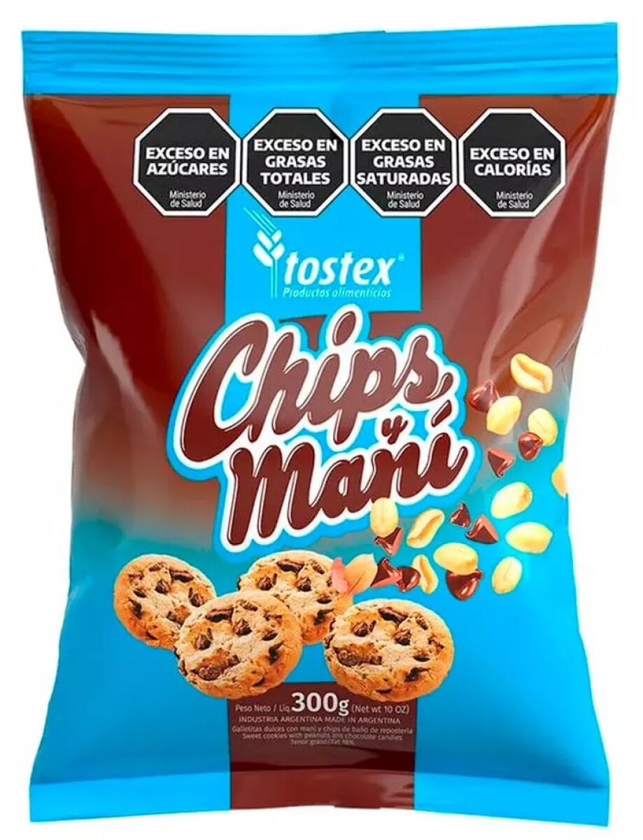 GALLETA TOSTEX 300G CHIPS C/MANI 