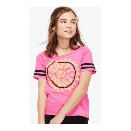 Remera para niña Justice Happy Salmón