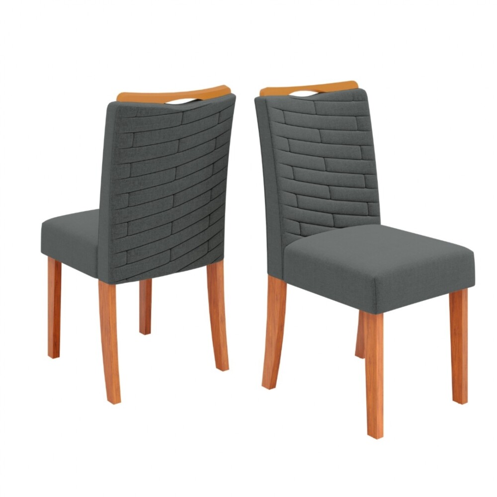 Silla Julia tapizada - Linea Milán Gris Granito