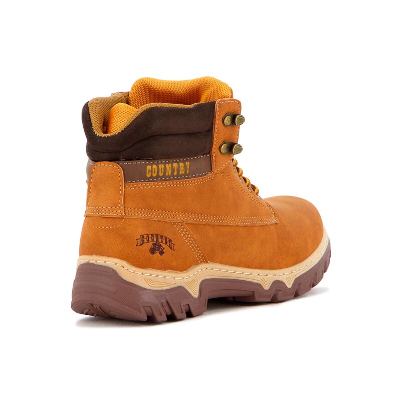 Country Bota Patagonia De Dama Acordonada - Camel/marron Camel-marron