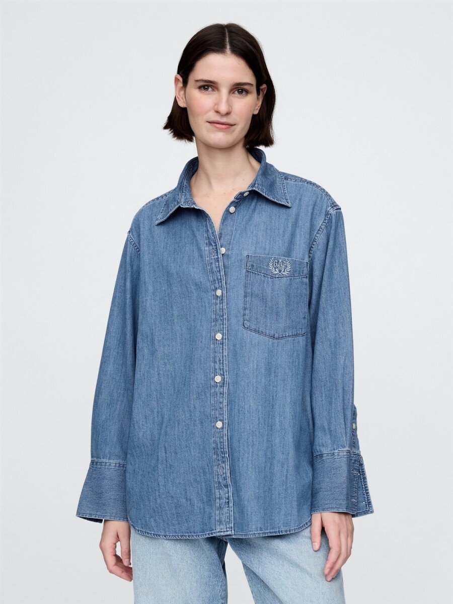 Camisa De Jean Mujer - Blue Chambray 