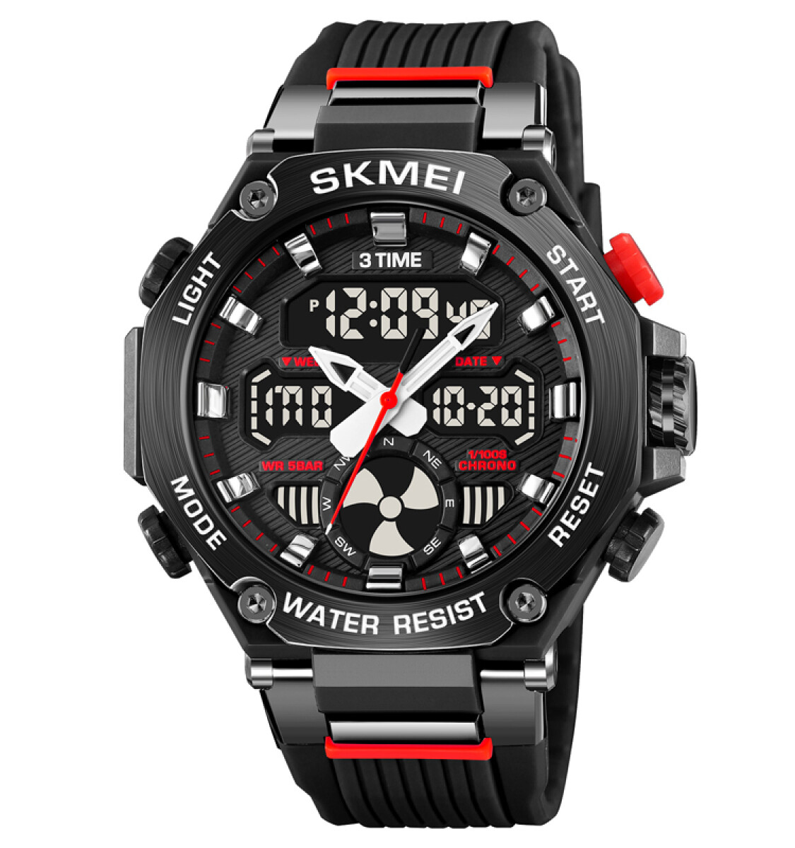 Reloj Skmei 2223bk Ana-digi Deportivo Hombre Negro 