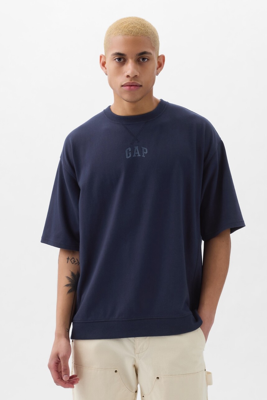 Remera Logo Gap Hombre Navy Uniform