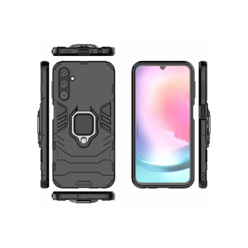 Protector para Samsung Galaxy A24 con anillo color negro Protector Para Samsung Galaxy A24 Con Anillo Color Negro