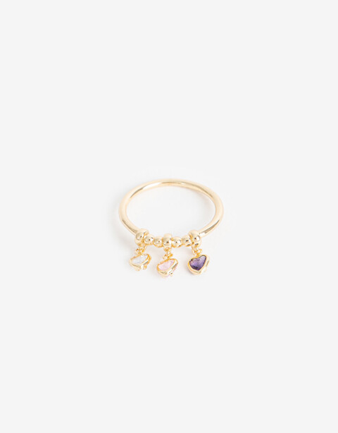Anillos Chicos Cubic zirconia Anillo Corazón Cubic Zirconia - Dorado