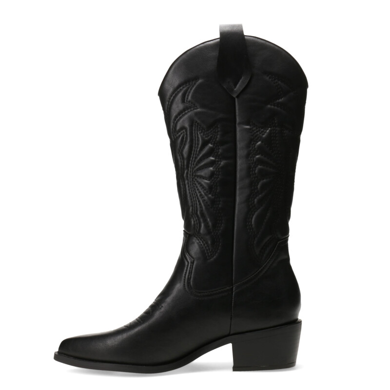 Botas de Mujer Miss Carol EDNA tejana con diseño en la caña Negro