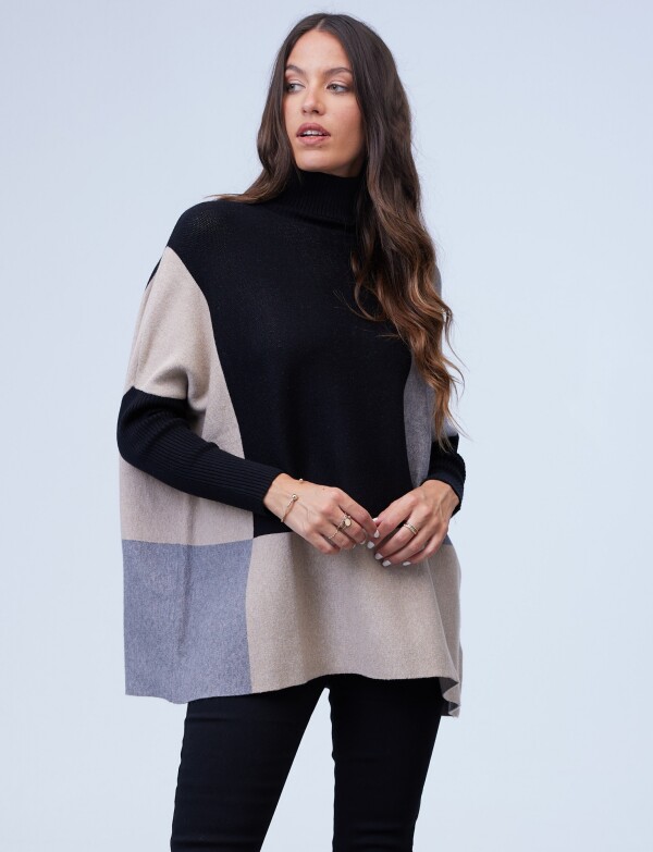Polera Oversize NEGRO/MULTI