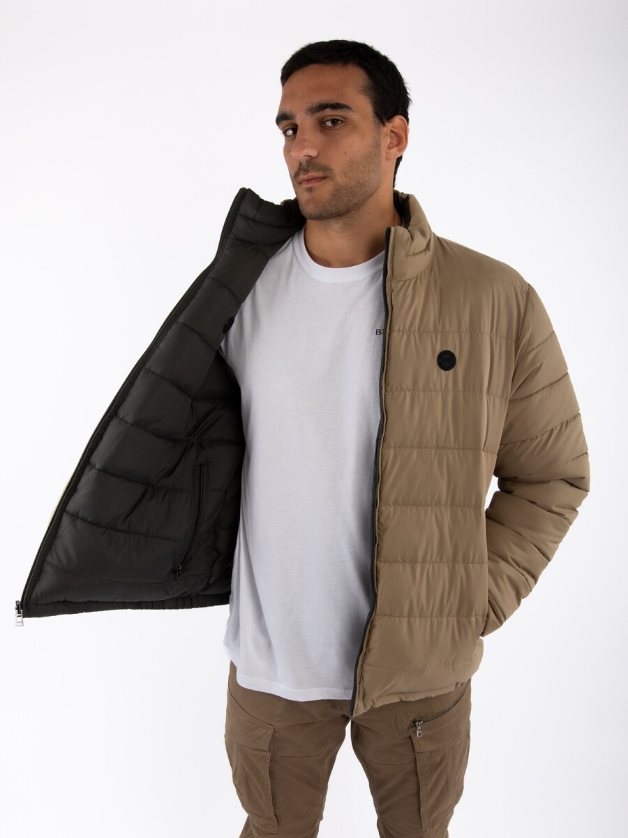Campera Reversible - Verde - Beige 