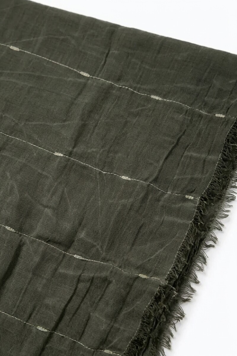 Pashmina con textura verde oliva