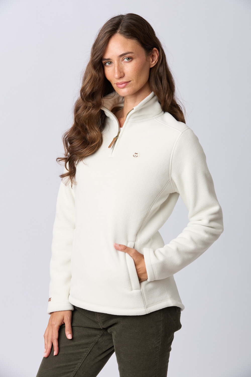 BUZO POLAR MEDIO CIERRE Beige