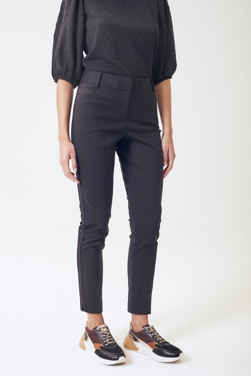 Pantalón Recto Spandex Negro