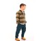 Pantalon Cargo De Niño Con Spandex Azul