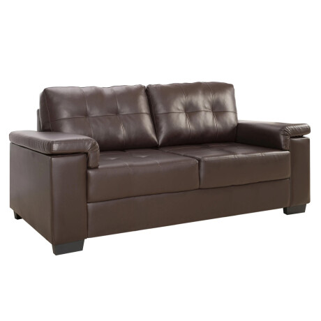 Sillon 3 cuerpos Eco Cuero Luares Chocolate