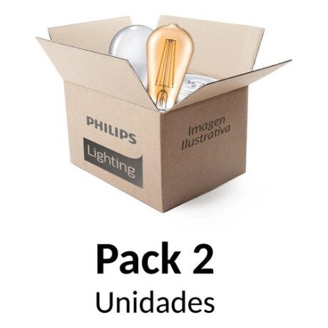 Pack 2 unidades lámparas LED Philips EcoHome Cálida 12W E27 Pack 2 unidades lámparas LED Philips EcoHome Cálida 12W E27