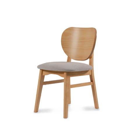 Silla Cleo - Cedro - Respaldo laminado - Tela Rústica Tostado (CH)