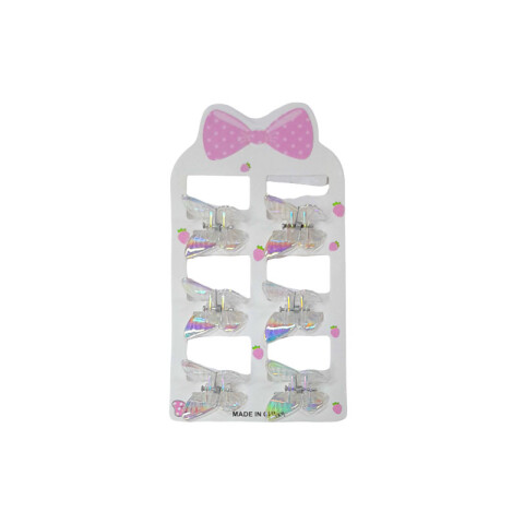 Set de pinzas para cabello mariposas x6 unidades Set De Pinzas Para Cabello Mariposas X6 Unidades