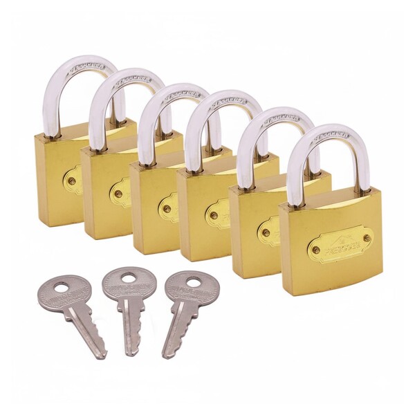 Candado Seguridad Metal Resistente 50 Mm C/ Llave X1 unidad Variante Bronce