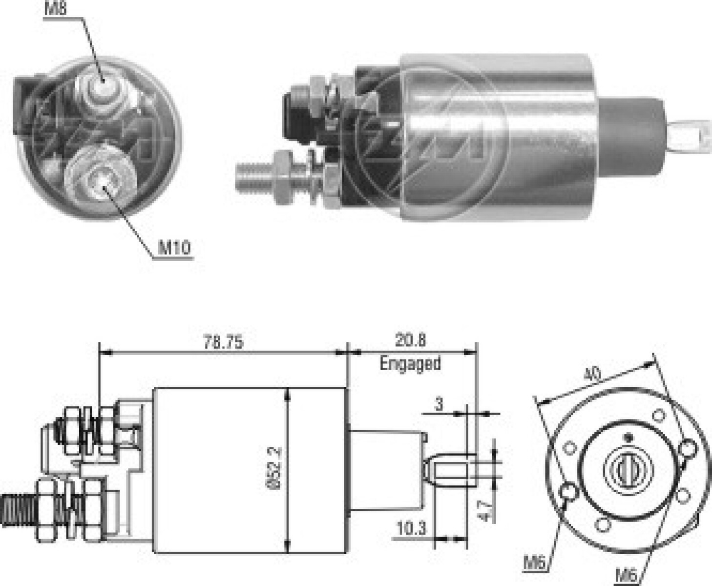 AUTOMATICO DE ARRANQUE - FORD TRUCK PRESTOLITE 12V ZM 