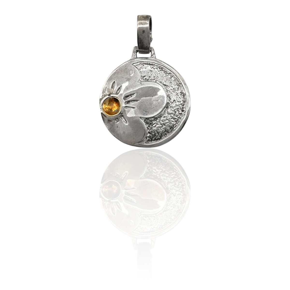 Dije Flor- Plata 925 y Oro-SinPiedra-CP5505 - sinpiedra 