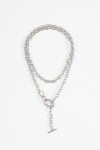 Collar cadena dije curvo plateado