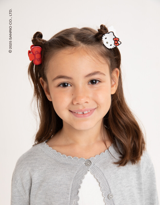 Hebillas Infantiles Licencias Set De Broches "hello Kitty" - Combinacion Multicolor