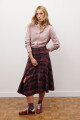 FALDA CUADROS BURDEOS