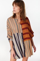 Vestido Azorella Rayas Naranja