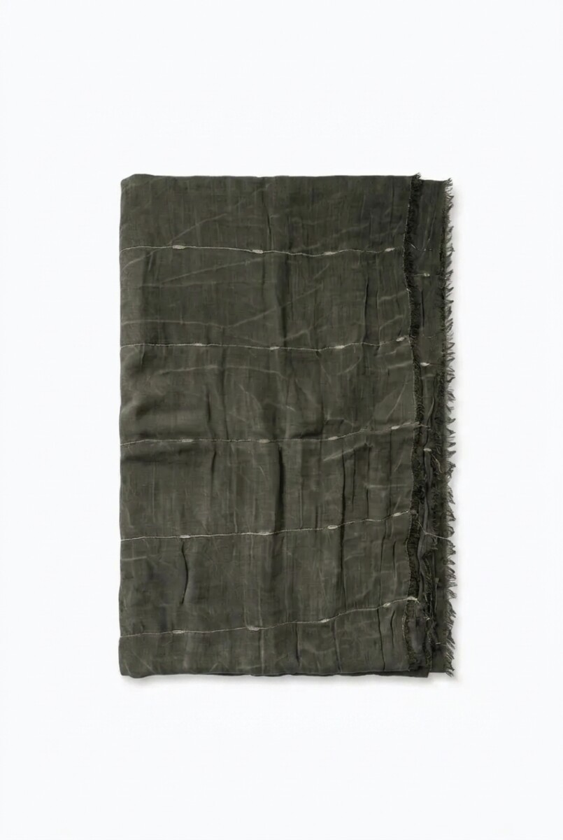 Pashmina con textura - verde oliva 
