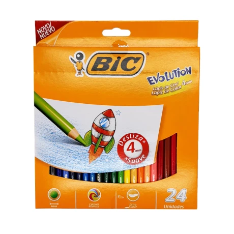 Colores BIC punta gruesa 4mm evolution x24u Colores BIC punta gruesa 4mm evolution x24u