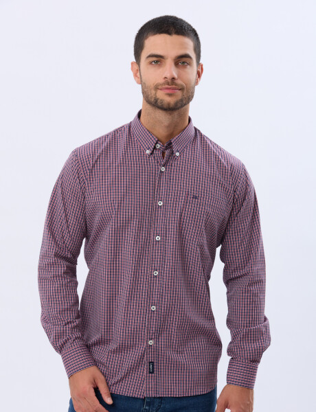 CAMISA SPORT A CUADROS Rojo