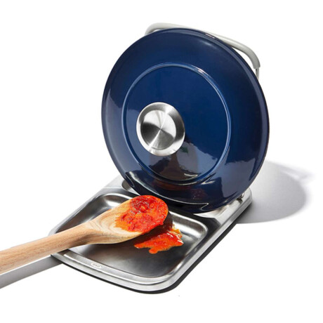 Oxo Gg Soporte Para Tapa Y Cuchara En Acero Inoxidable