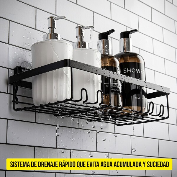 Estante Organizador Accesorio Baño Ducha Set X3 Jabonera Adhesivo Imback Color Negro Estante Organizador Accesorio Baño Ducha Set X3 Jabonera Adhesivo Imback Color Negro