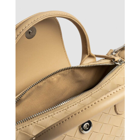 Cartera City Trenzada Amarillo Claro