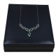 Collar En Oro Blanco 18K Con Brillantes Y Esmeraldas Collar En Oro Blanco 18K Con Brillantes Y Esmeraldas