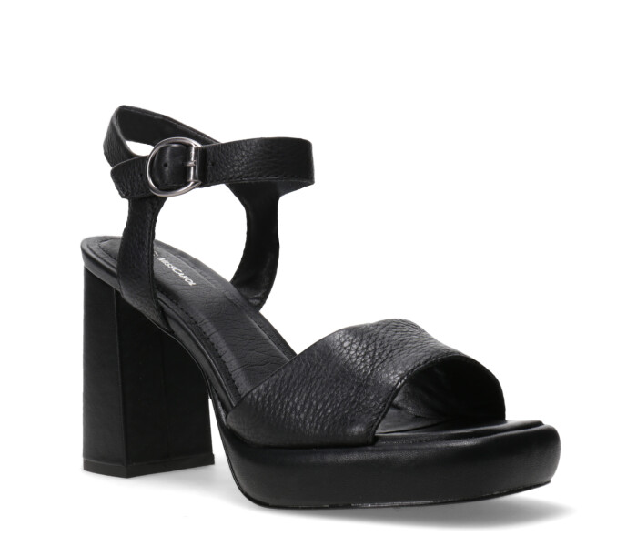 Sandalia de tira c/hebilla Preto