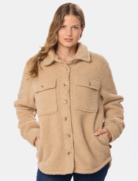 CAMPERA CAMISA DE SHERPA Beige