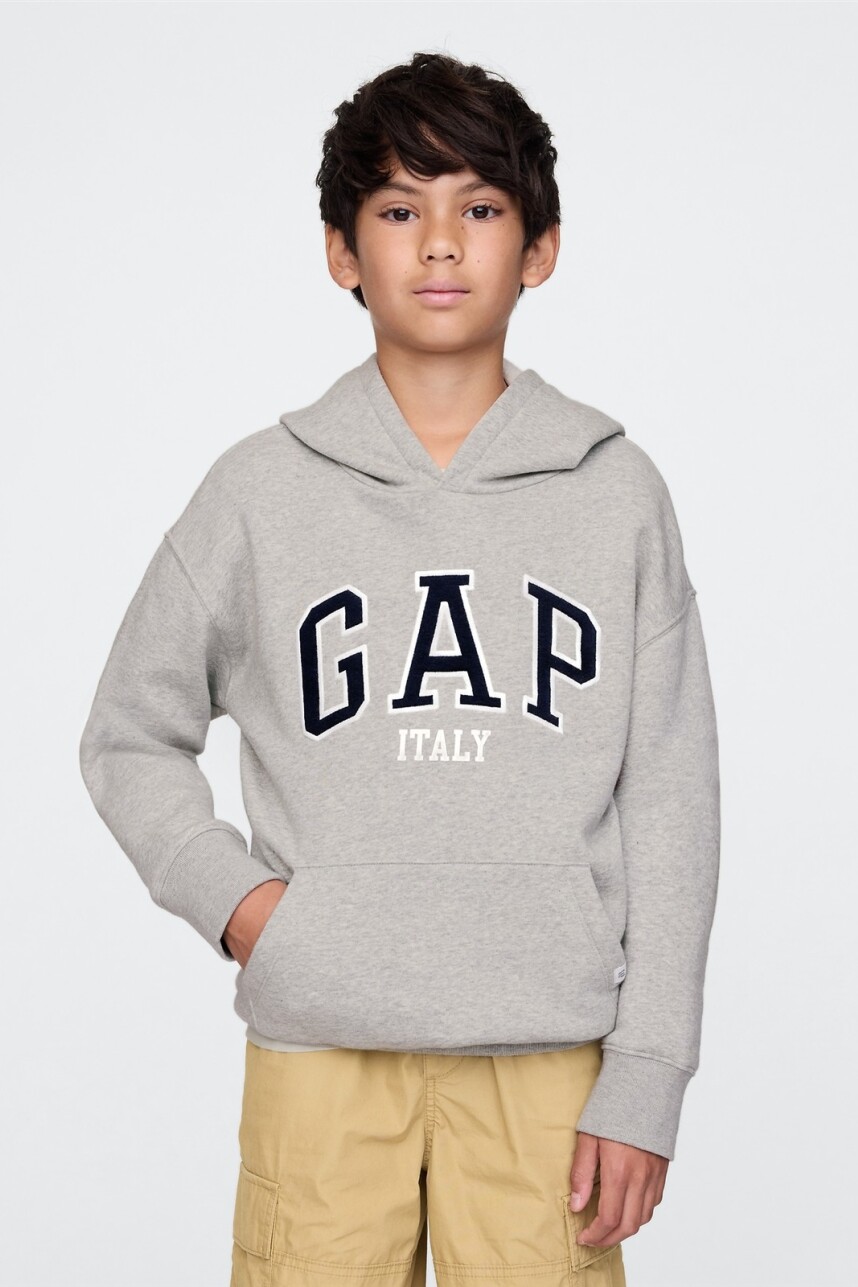 Canguro Logo Gap Con Felpa Italy Niño Light Heather Grey B08