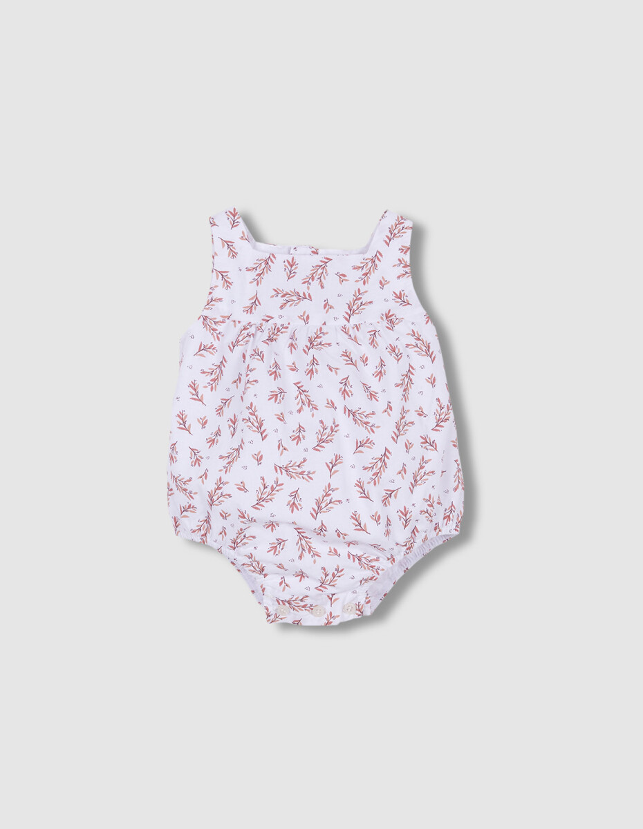 Ranita Estampado Hojitas - Blanco 