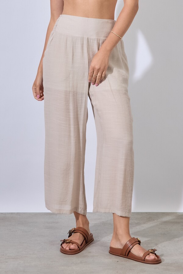 Pantalon Crop BEIGE