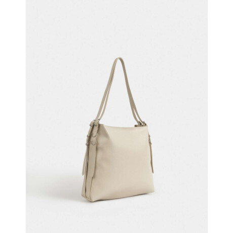 Cartera Saca Con Hebillas Blanco Crudo