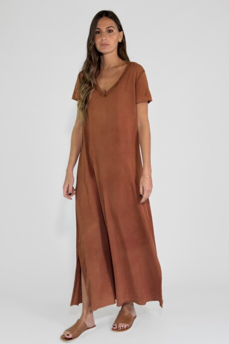 VESTIDO NAVARRA Marron