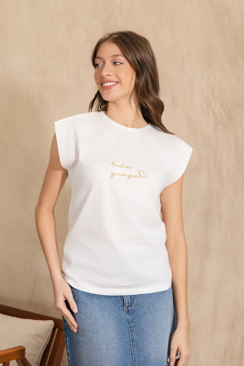 Remera de Algodon con Bordado Remera de Algodon con Bordado