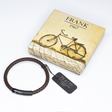 Pulsera de cuero y acero, FRANK: Pulsera de cuero y acero, FRANK: