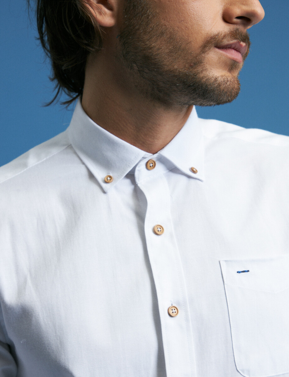 012487 CAMISA HARRINGTON LABEL Blanco