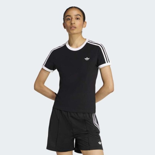 Remera Adidas - 3 Rayas Negro