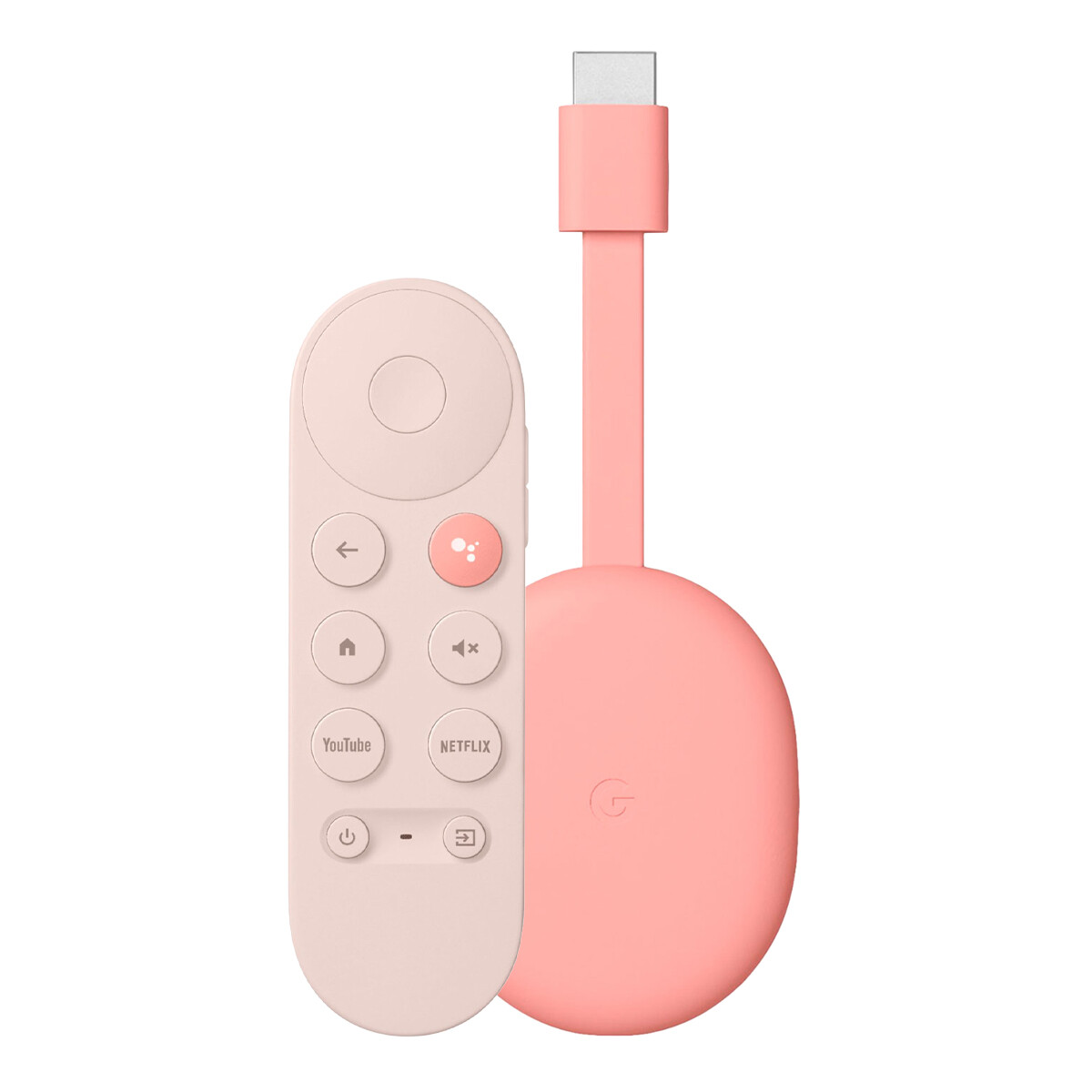 Google Chromecast 4 con Google TV 4K | Reproductor Portátil Streaming - Pink sand 