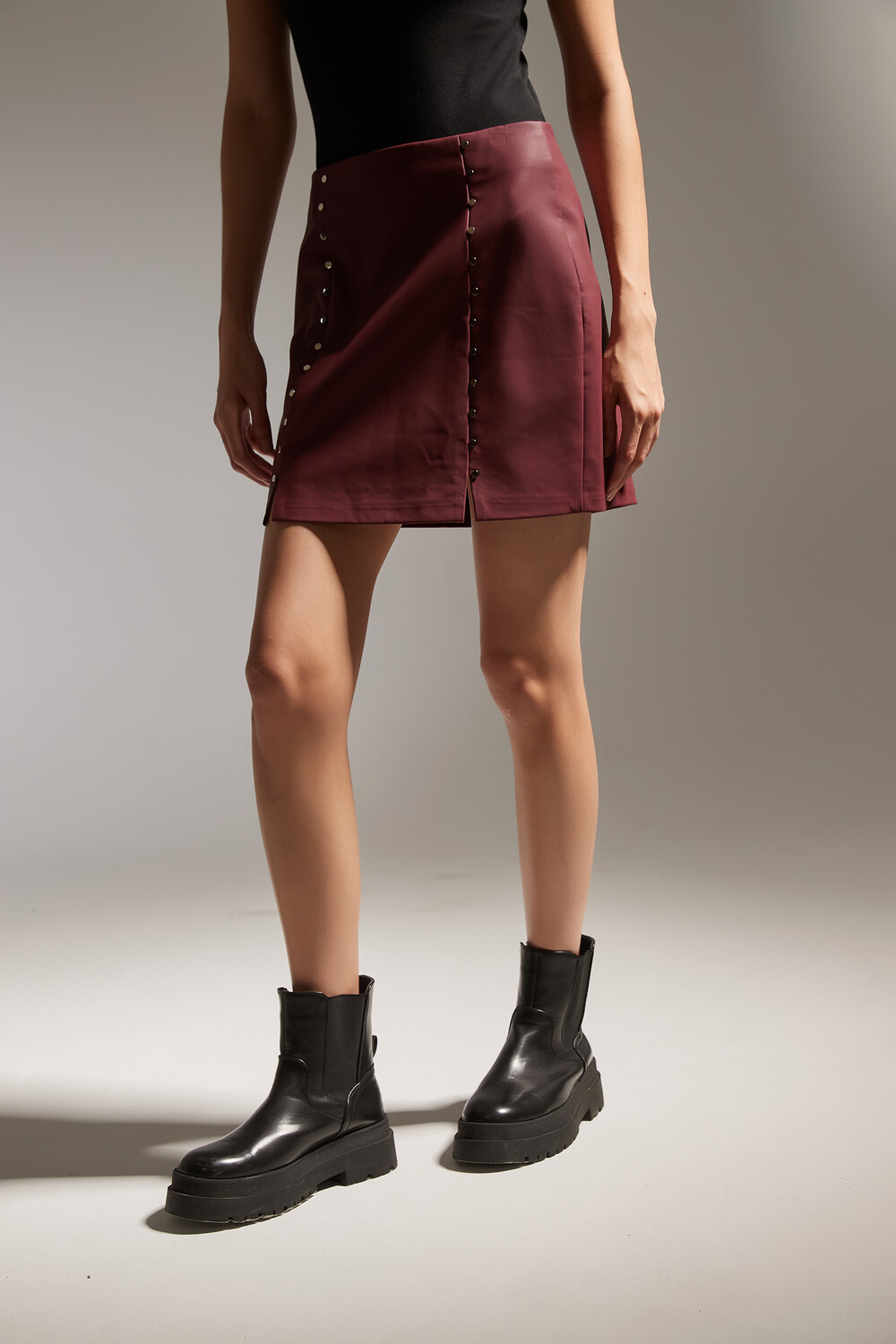 Falda Orietta Bordeaux Oscuro
