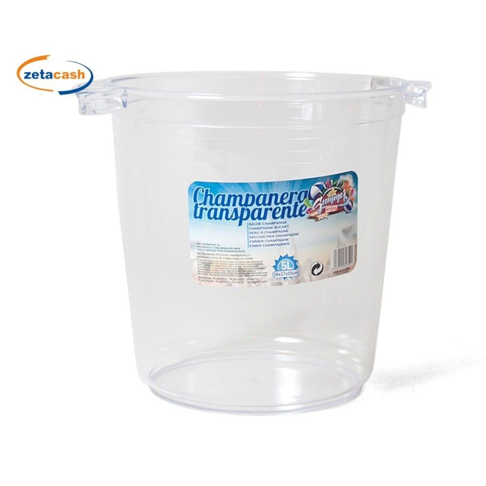 Champanera de Plástico Transparente 5 Litros GE CHAMPANERA TRANSPARENTE PLAST.5L
